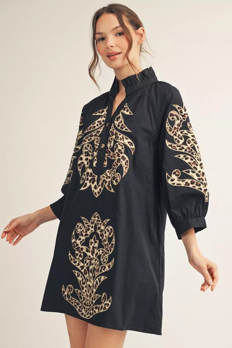 Midnight Leopard Dress