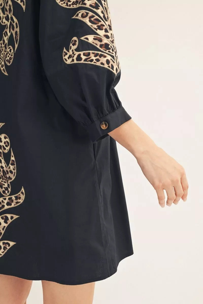 Midnight Leopard Dress