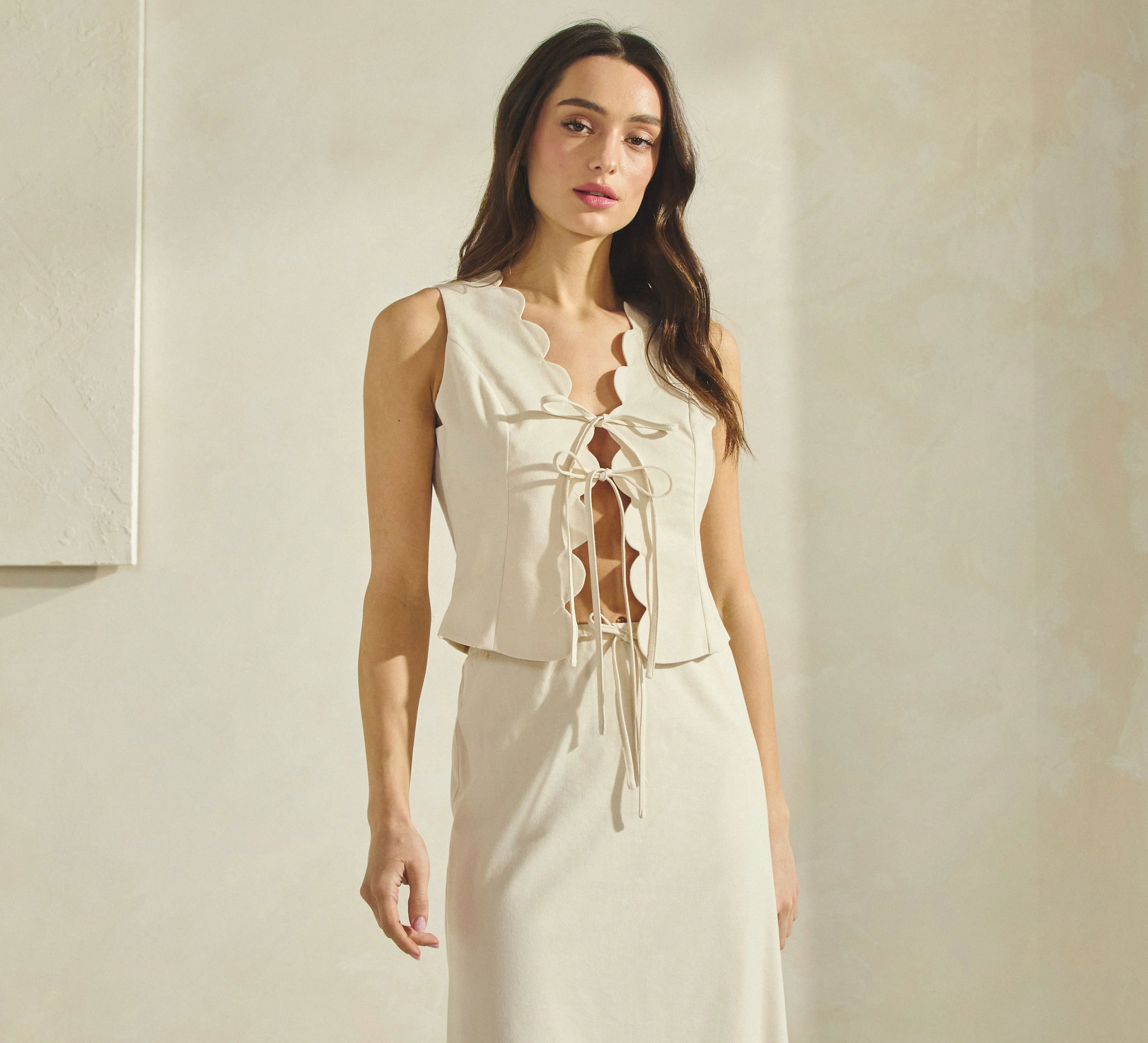 The Sweet Grace Ivory Skirt Set