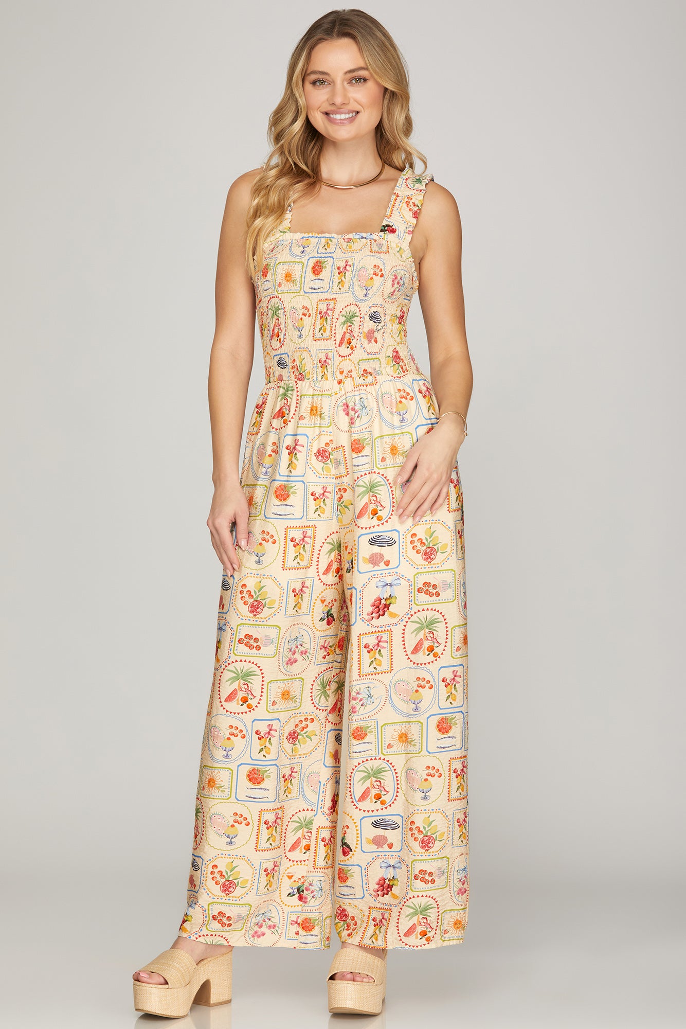 Seaside Smocked Jumpsuit