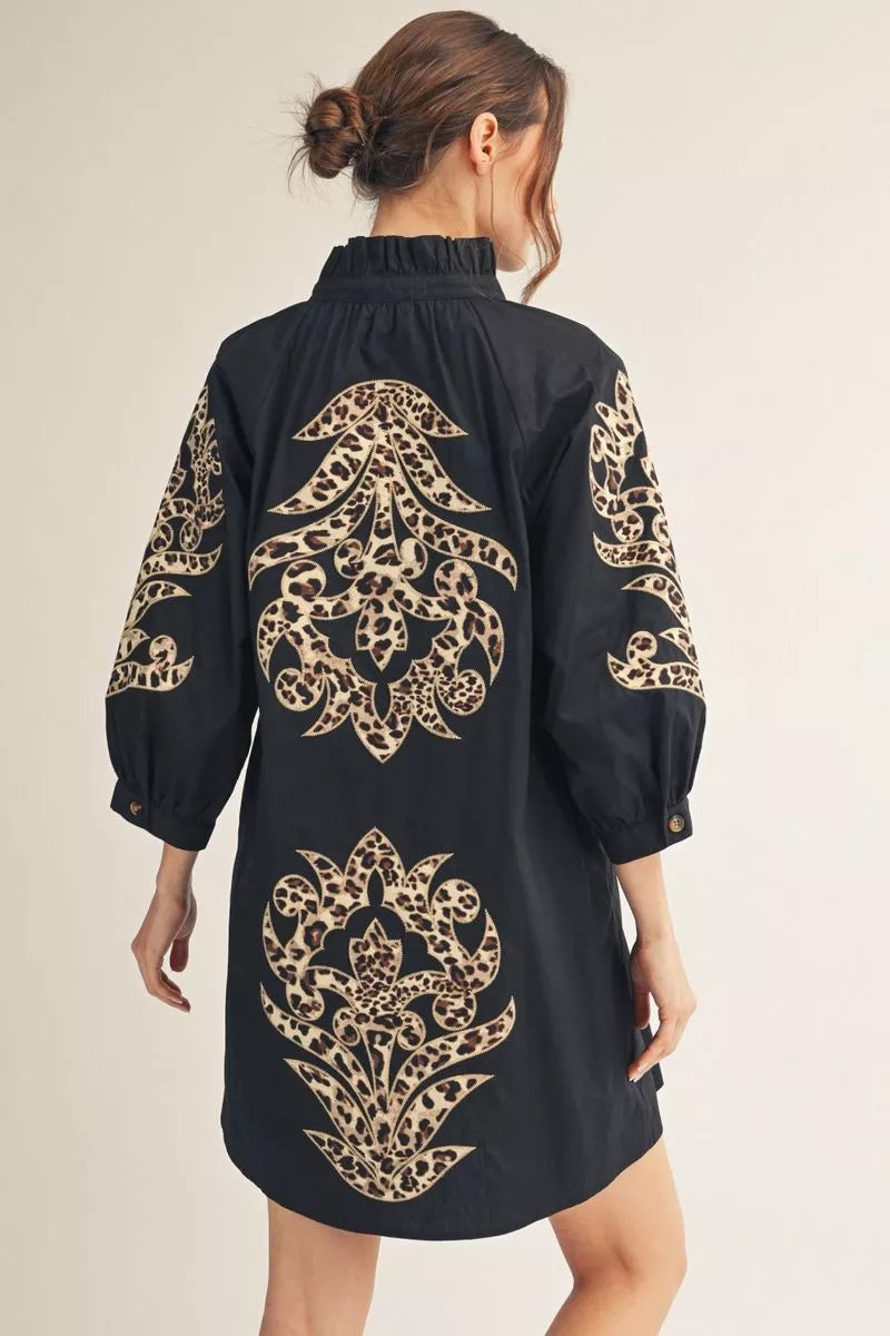 Midnight Leopard Dress