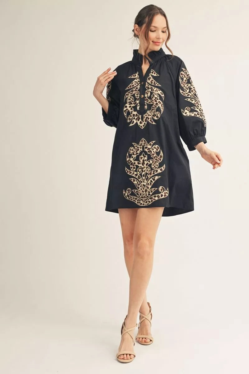 Midnight Leopard Dress